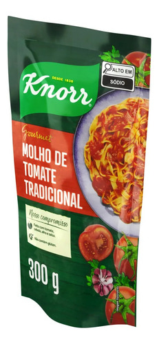 Kit 5 Molho De Tomate Tradicional Knorr Com 300g