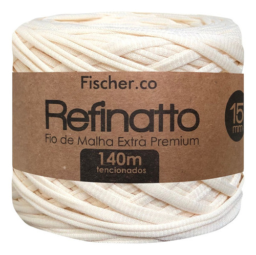 Fio De Malha Refinatto 15mm Kit 5 Un Extra Premium Fischer Cor Manteiga