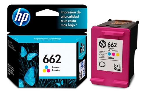 Kit Cartucho Original Hp 662 Tinta Negro Y Color