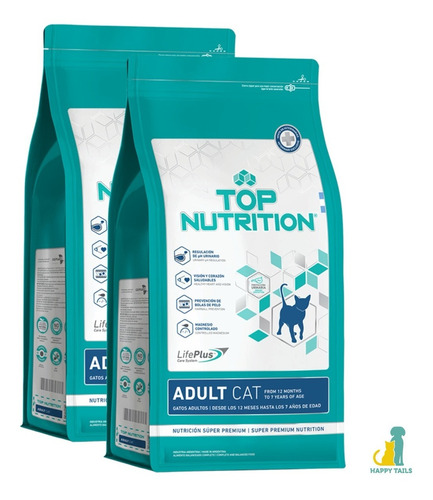 Top Nutrition Gatos Adultos X 15kg (2x7,5 Kg) + Envio Gratis