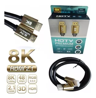 Cable Hdmi 2.1v 8k Ultra Hd 3d 5 Metros 4320p Premium 48gb
