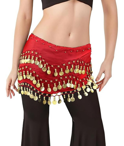 Fajilla Bellydance Monedas Danza Árabe Falda Zumba 145cm