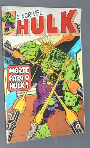 O Incrível Hulk 8 - Rge - Agosto 1979- Original - Excelente (Usado)