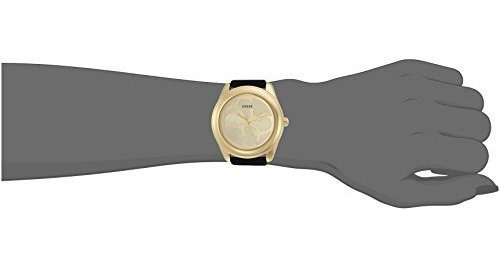 Adivina El Comodo Reloj Dorado Con Logo De Silicona Resisten
