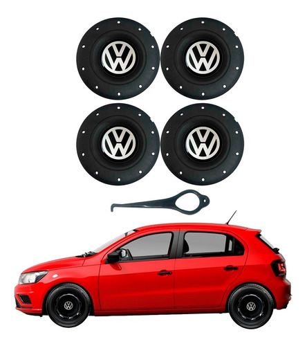 Jogo 4 Carlota Centro De Roda Ferro Vw Aro 14 15 Amarok