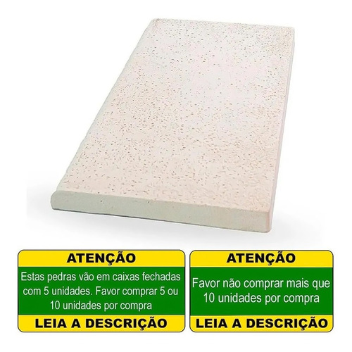 Pedra Borda Piscina Cimentícia Atérmica Reta 40 X 20 Creme