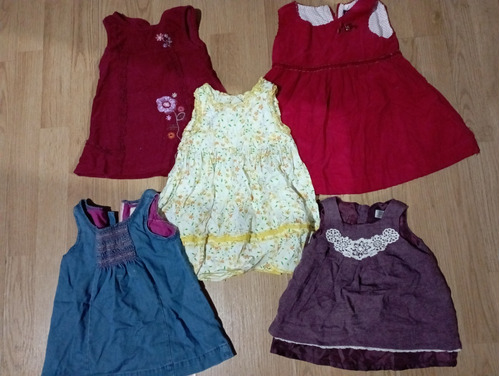 Lote De Vestidos De Niña De 3 A 6 Meses. Con Poco Uso. 