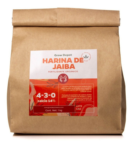 Harina De Jaiba 1 Kg Biofert C/quitina, 4-3-0 14 Ca
