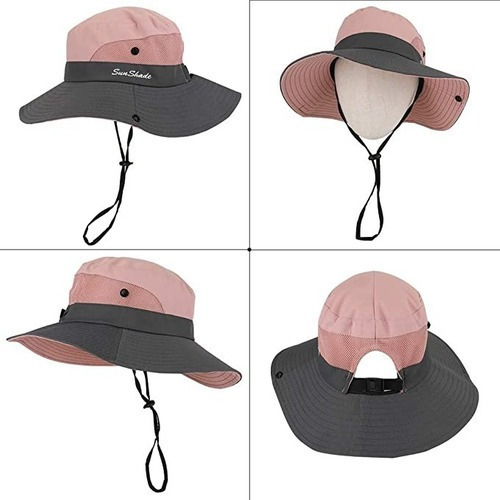 Sombrero De Sol De Ala Ancha Bucket Boonie Para Mujer