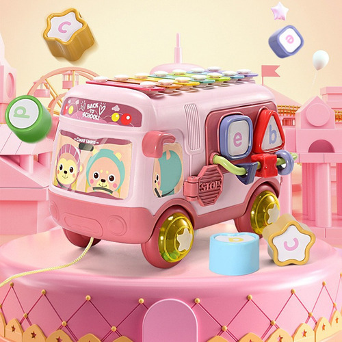 Autobus Rompecabezas Xilofono Juguete Interactivo Para Bebe