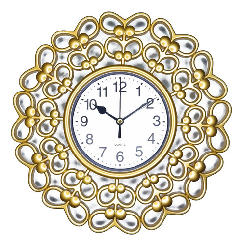 Reloj De Pared Redondo Vintage Decorativo 25cm Silencioso
