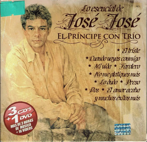 Lo Esencial De Jose Jose - El Principe Con Trio - 3 Cd + Dvd