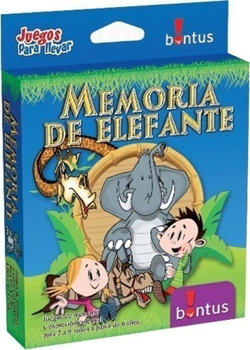 Memoria De Elefante  Juego De Cartas Super Divertido Bontus 