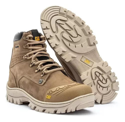 Bota Caterpillar Model 2190 Couro Legitimo Bico Pvc