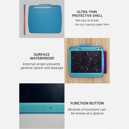 Tableta De Escritura Lcd Recargable De 9 Pulgadas Y Dibujo