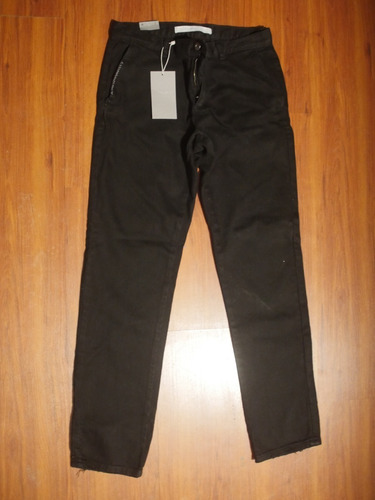 Pantalon Jean  Zara Color Negro Regular Fit Talle 38