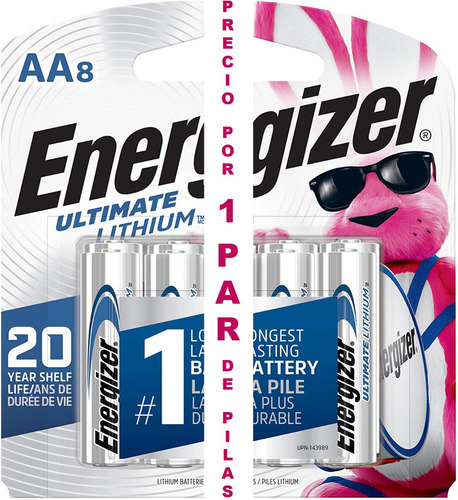 Pila Aa De Litio Energizer Precio Por 1 Par De Pilas