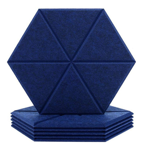 Paquete De 6 Paneles Acústicos, Acolchado De Pared Hexagonal