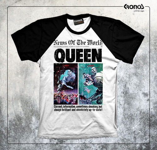 Remera Queen News Of The World 1977 Freddie Mercury