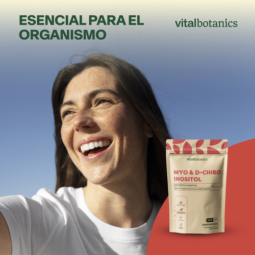 Myo Dchiro Inositol 40:1 Polvo 287g Suplemento Vitalbotanics Sabor Sin sabor