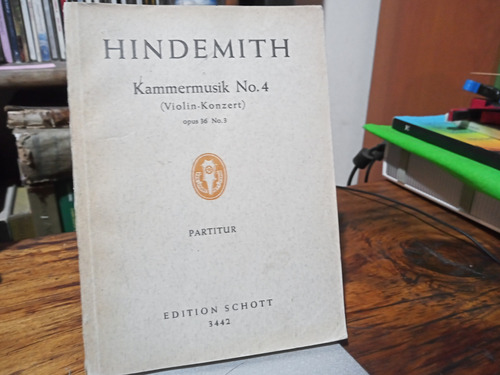 Kammeusik N°4 Hindemith (partitura)