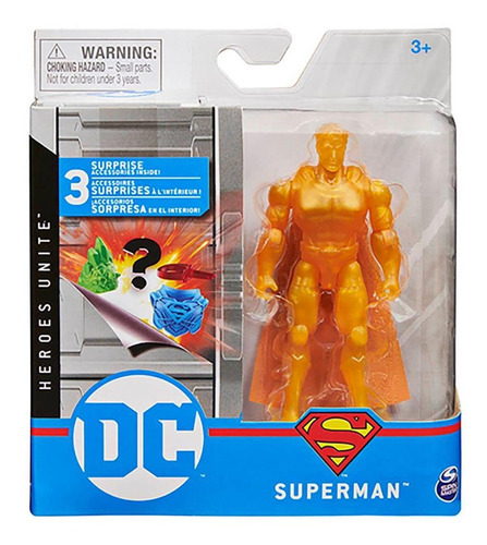 Dc - Figuras De 10 Cm - 2189 Superman Dourado _sunny