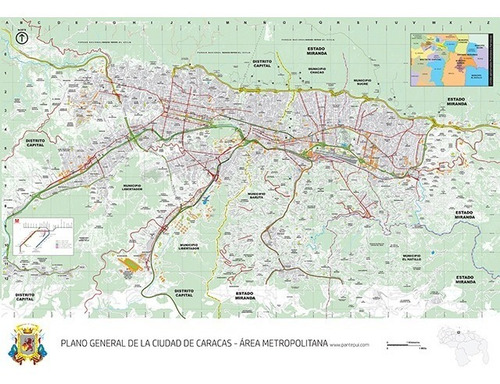 Plano General De Caracas Tamaño Gigante