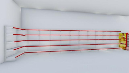 Gôndola De Aço Fit Parede 1,70m Kit Com 12 Módulos