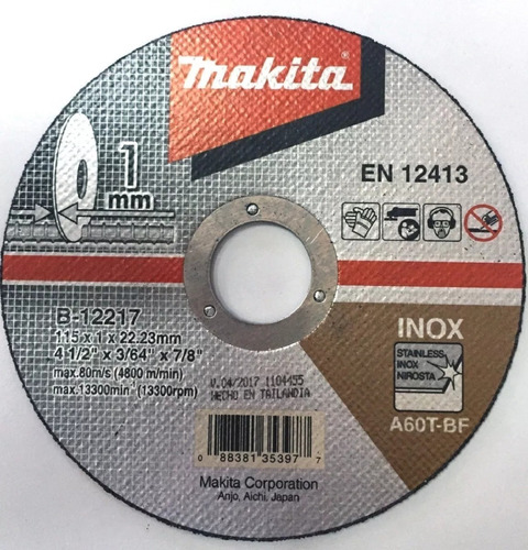 Disco De Corte 115x1 Makita