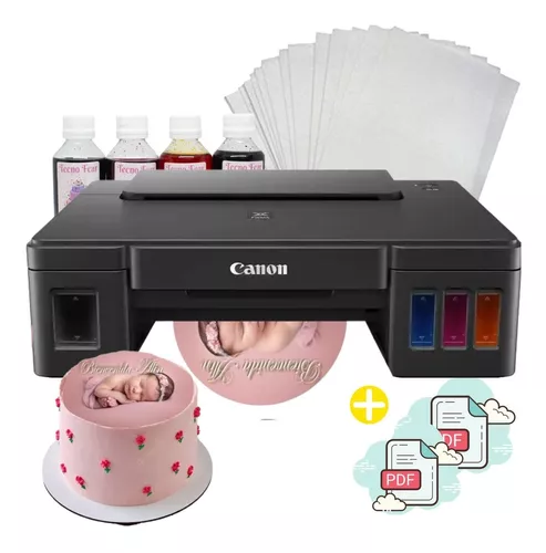 Impresora Canon + Tinta Comestible + Obleas De Regalo