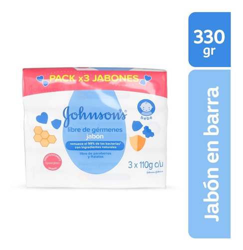 Jabón Bebé Johnson's Gérmenes - g a $34