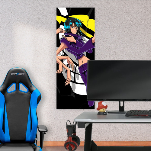 Cuadro Grande 30x80 Cm One Piece Nico Robin Bandera Animeras