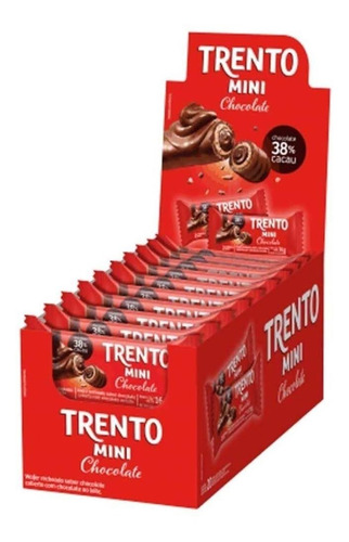 Chocolate Trento Mini Contém 16 Embalagens Total 256gr