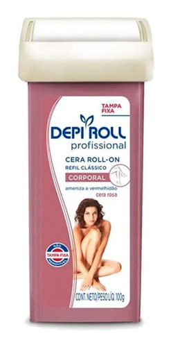 Cera Depilatória Depi Roll Roll-on Rosa - 100g