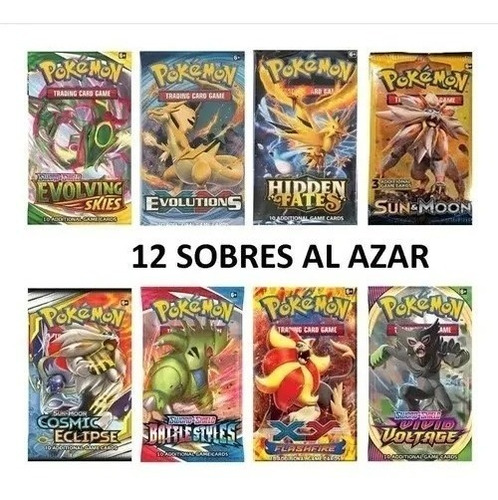 Pokemon Tcg 12 Sobres Aleatorios (envió Gratis)