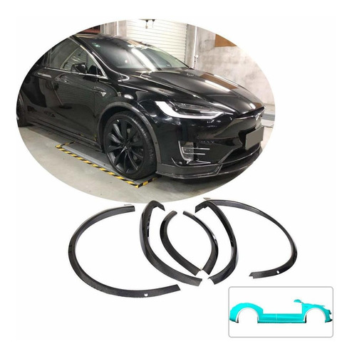 De Moldura Arco Rueda Para Tesla Modelo 75d 90d P90d Suv