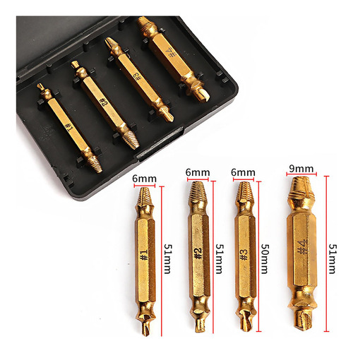 Extractor De Tornillos Dañados Juego De 3105d 4 Piezas