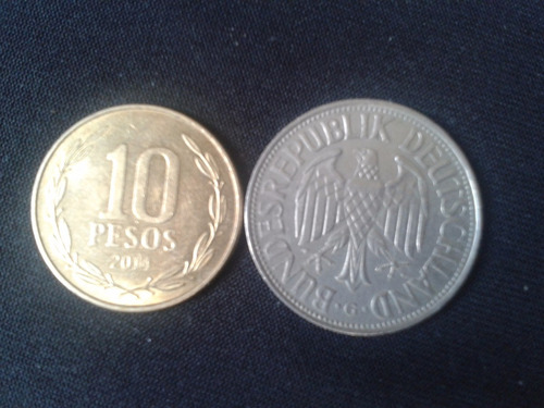 Moneda Alemania Federal 1 Mark Niquel 1963 Ceca G (c26)