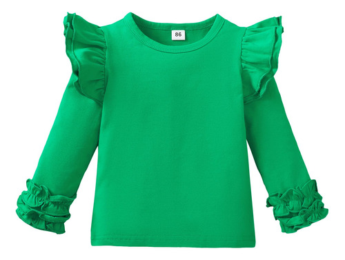 Camiseta De Color Solido Para Bebe, Nina, Blusa De Manga Lis