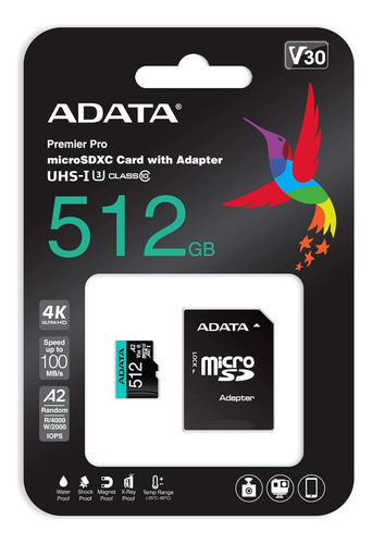 Adata Premier Pro Tarjeta De Memoria Microsd De 512gb Micros