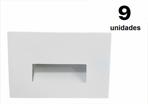 Imagem 1 de 5 de 9 Balizador Retangular Parede Escada Caixa 4x2 Led G9 Branco
