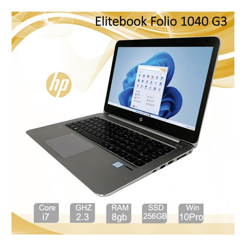 Hp Elitebook 1040 G3, I7, Ram 8gb, Disc 250gb, Win 10 Ag