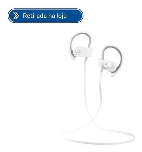 Fone De Ouvido Esportivo Bluetooth Branco Oex Move Hs303