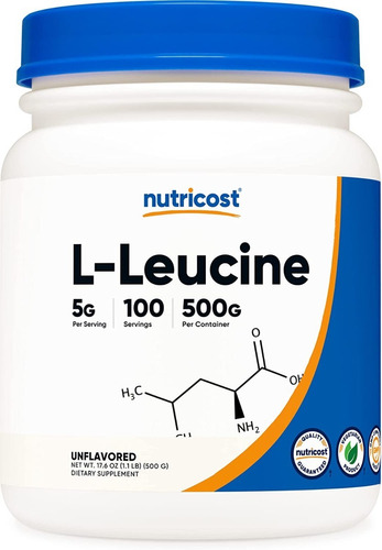 Nutricost L-leucine Dietary Supplement 500 G Sabor Sin Sabor