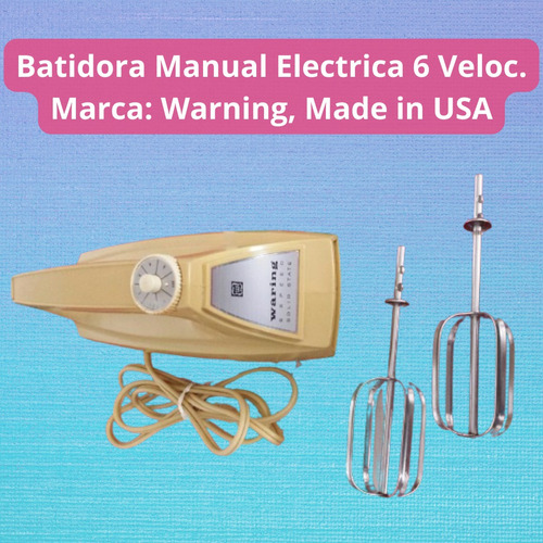 Batidora Manual Electrica 6 Veloc.