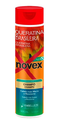 Imagen 1 de 1 de Novex Shampoo Keratina Brasilera 300ml - g a $112