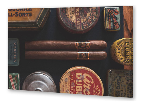 Cuadro 60x90cm Habano Puro Cigarro Tabaco Humo P5