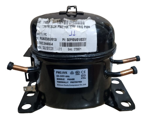 Compressor Sichuan Pw2.0vk 1/12 R134a 220v - Falta Peças!