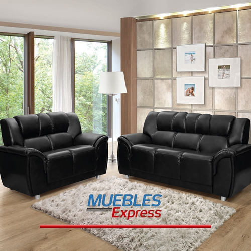 Imagen 2 de 6 de Juego De Living Sillon 3+2 Cuerpos Sofa Pu Marrón Cordoba
