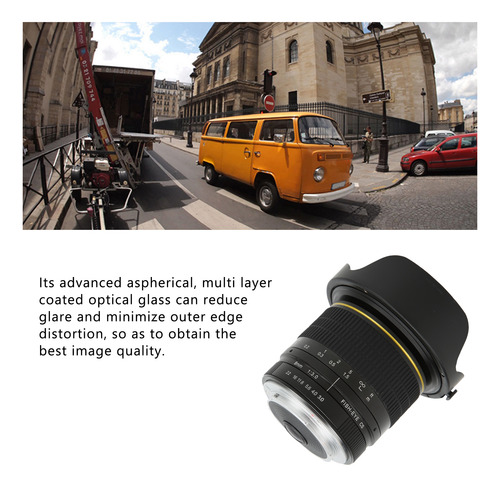 Lente Fisheye Para Montagem Em F Ultra Grande Angular F3 De